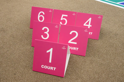 コート表示板（6枚セット）